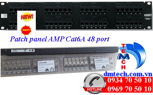 Patch Panel AMP Cat6A 48 port