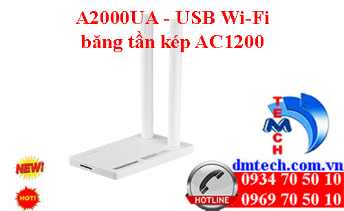 A2000UA - USB Wi-Fi băng tần kép AC1200