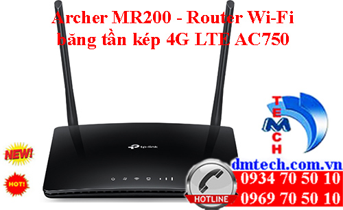 Archer MR200 - Router Wi-Fi băng tần kép 4G LTE AC750