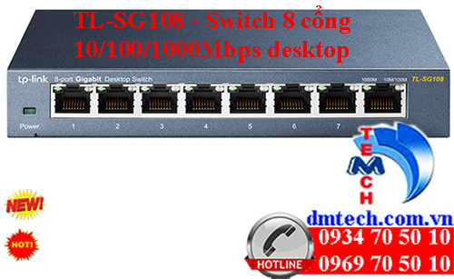 TL-SG108 - Switch 8 cổng 10/100/1000Mbps desktop