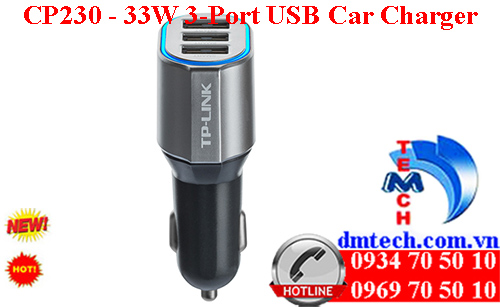 CP230 - 33W 3-Port USB Car Charger